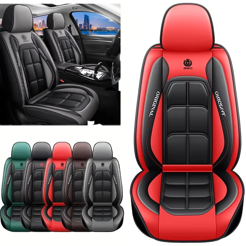 Full Leather Car Seat Cushion, Driver or Passenger Seat Cover, All Season Universal Pad