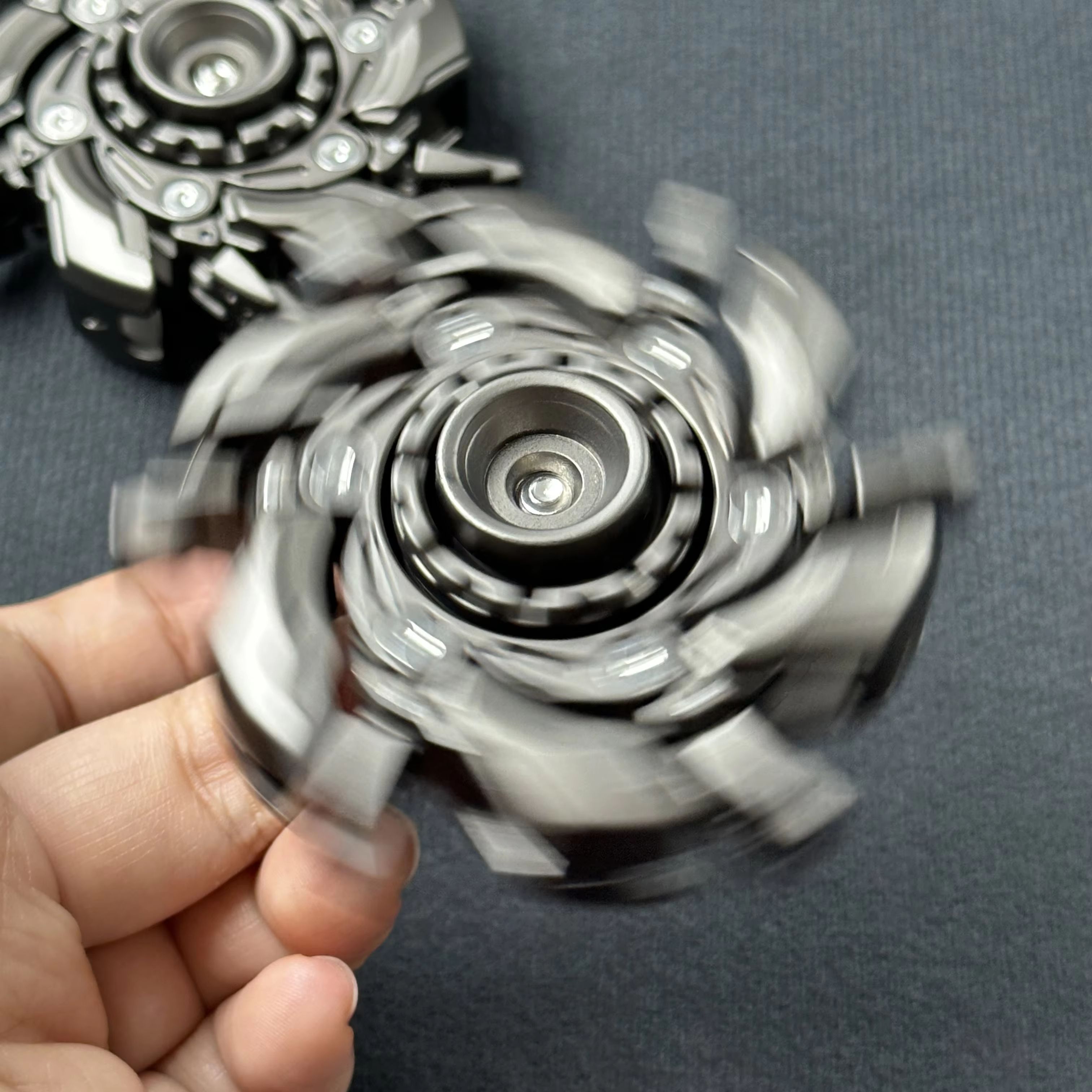 Magnetic Fidget Slider - EDC Stress Relief Toy with Spinning Top for Adults
