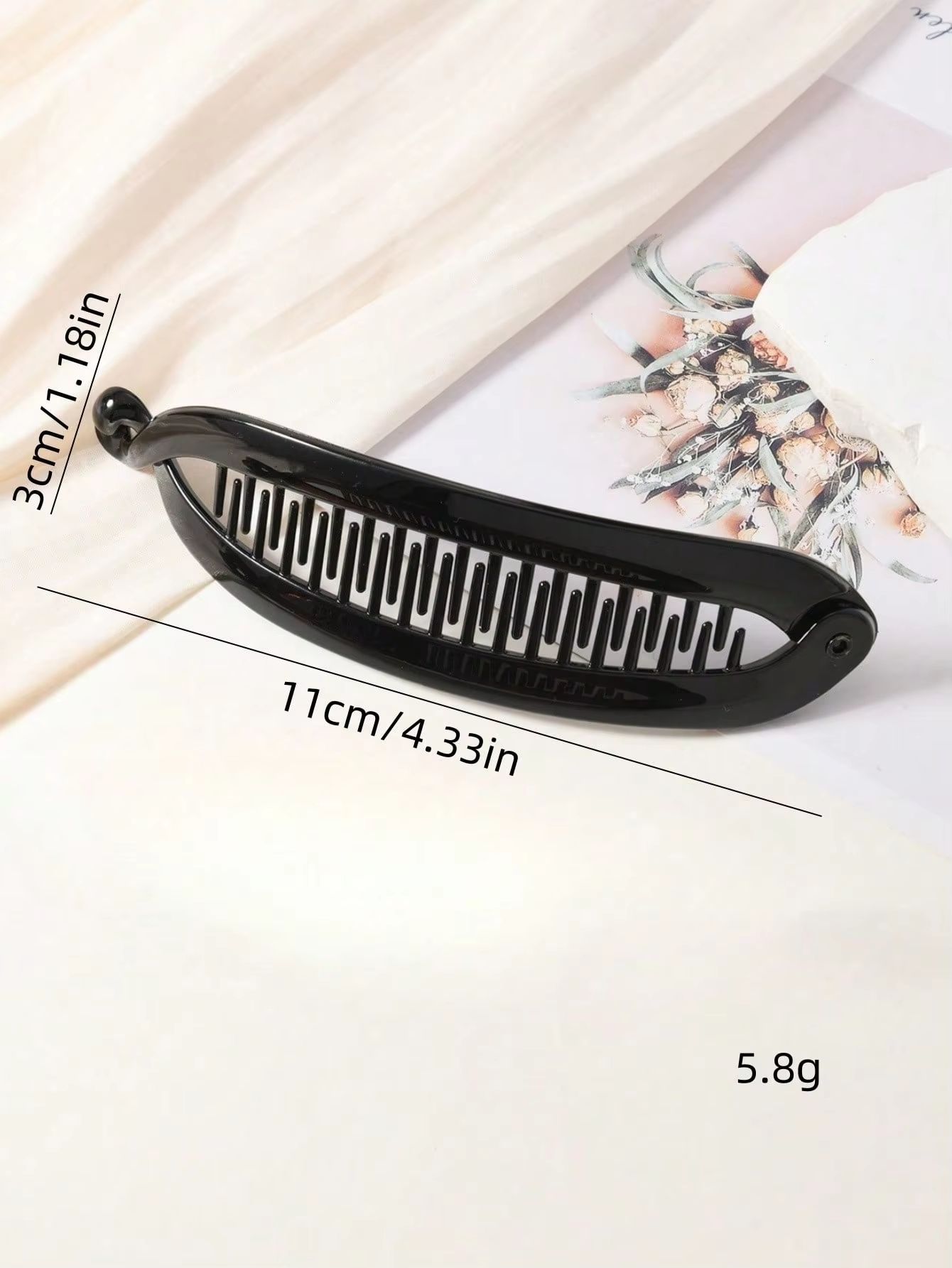 AmberVolume French-Twist Banana Clip – Elegant Large Volume Skull-Top Hair Clip