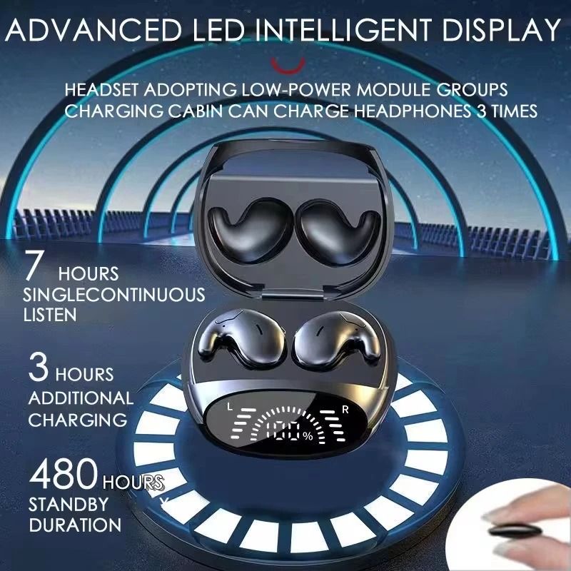 Invisible Bluetooth Sleep Earbuds with Noise Canceling Microphone and Waterproof Design