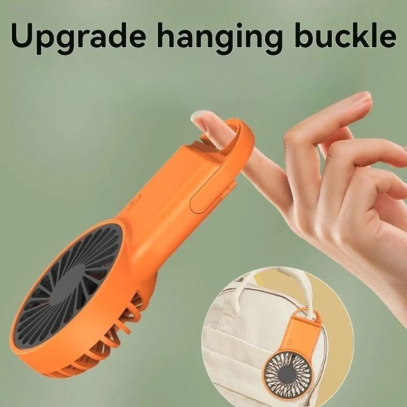 Foldable Handheld Mini Fan USB Rechargeable Desktop Fan with Hook