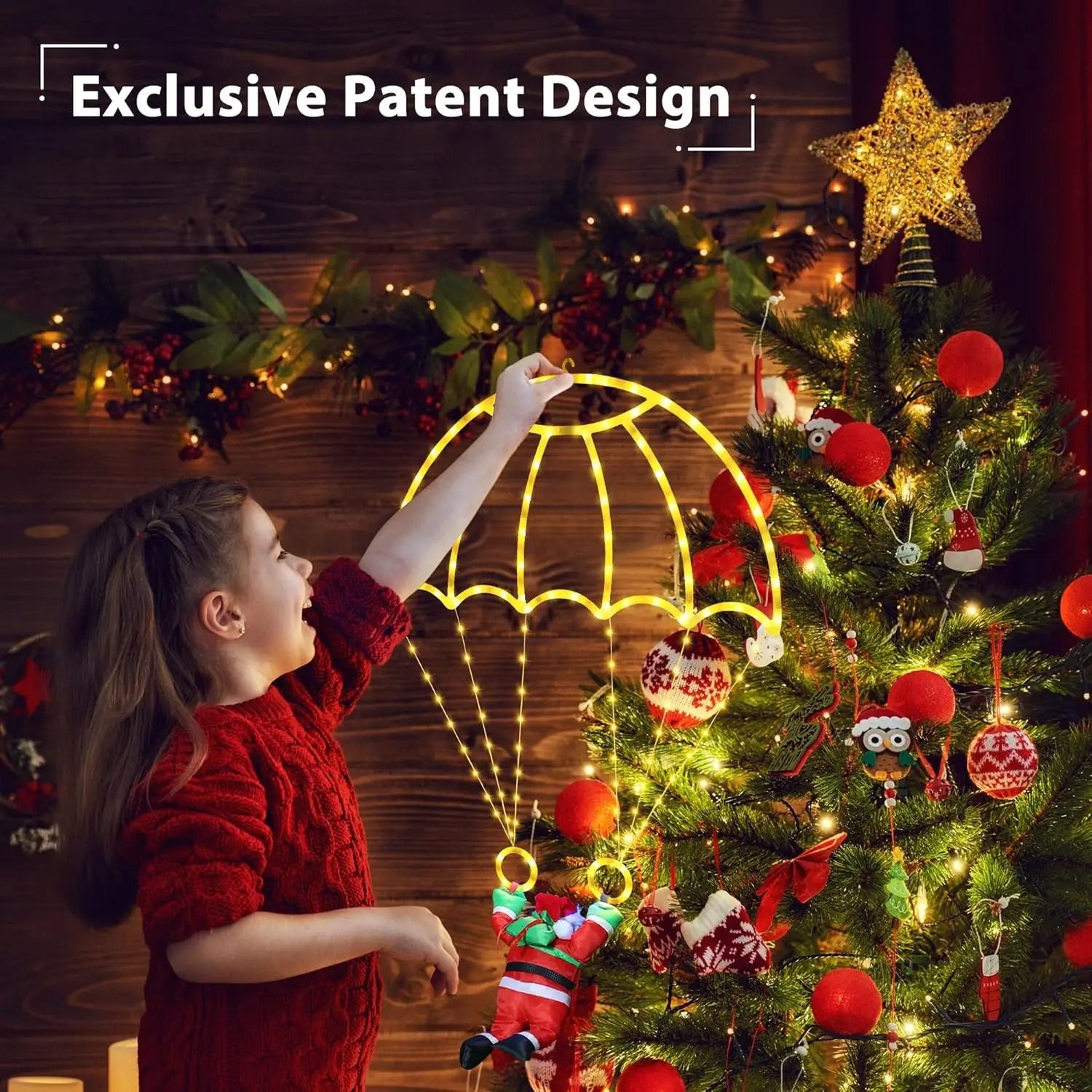Santas Grand Entrance Parachute Lights