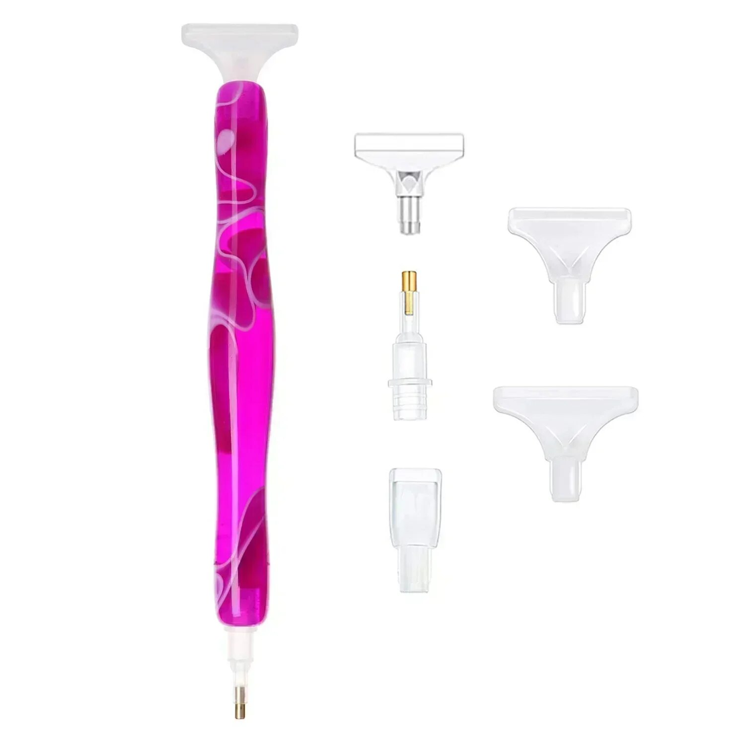 Multifunctional 5D DIY Diamond Pen Set: Resin Embroidery Tool with 5 Pen Heads