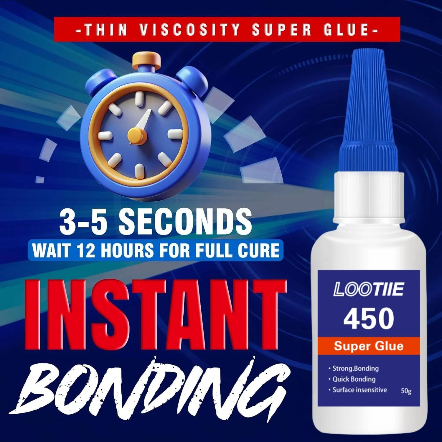 50g (1.76oz) Multi-Purpose Super Glue – Transparent Strong Adhesive