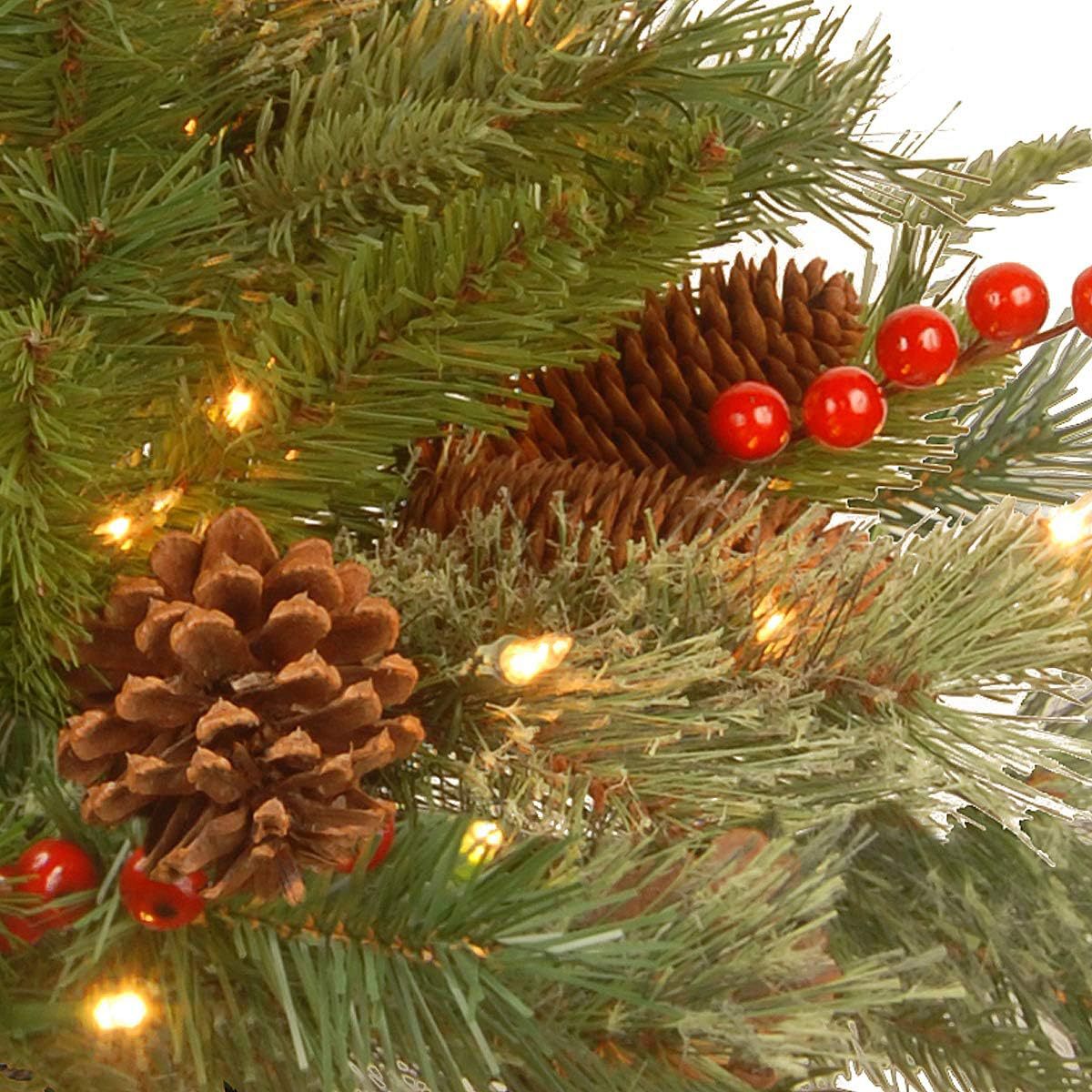 Outdoor Floor-Mounted Luminous Christmas Tree, Simulated Artificial Pine Needles for Vibrant Holiday Decorations