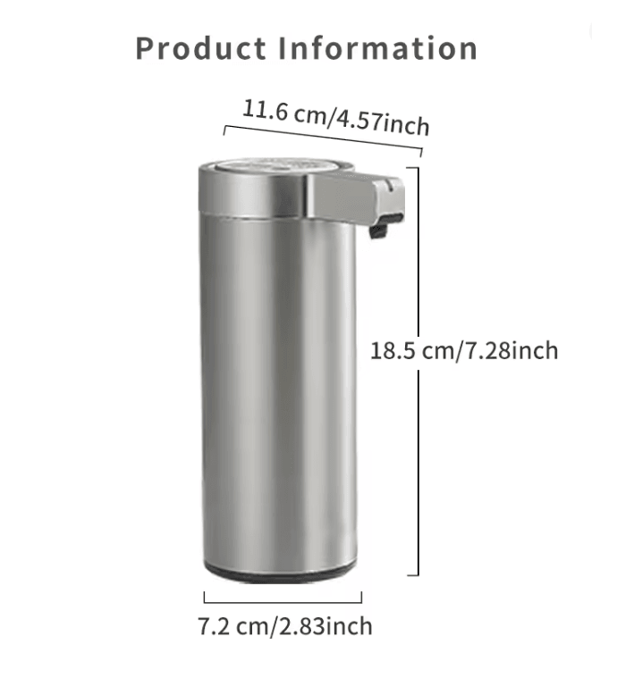 Automatic Stainless Steel Soap Dispenser with Touchless Sensor for Kitchen and Bathroom