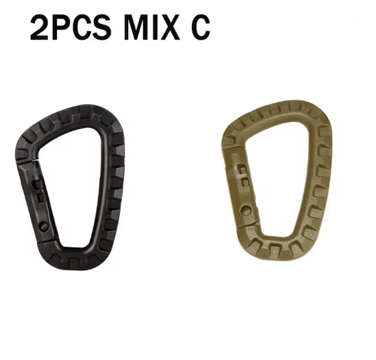 TrailLock Tactical Carabiner Clip Set Quick Hook Gear Keychain