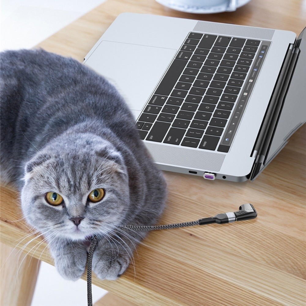 USB Type C Magnetic Adapter 90 Degree, Fast Charging Phone Magnetic Converter, Right Angle USB Connector for Laptop