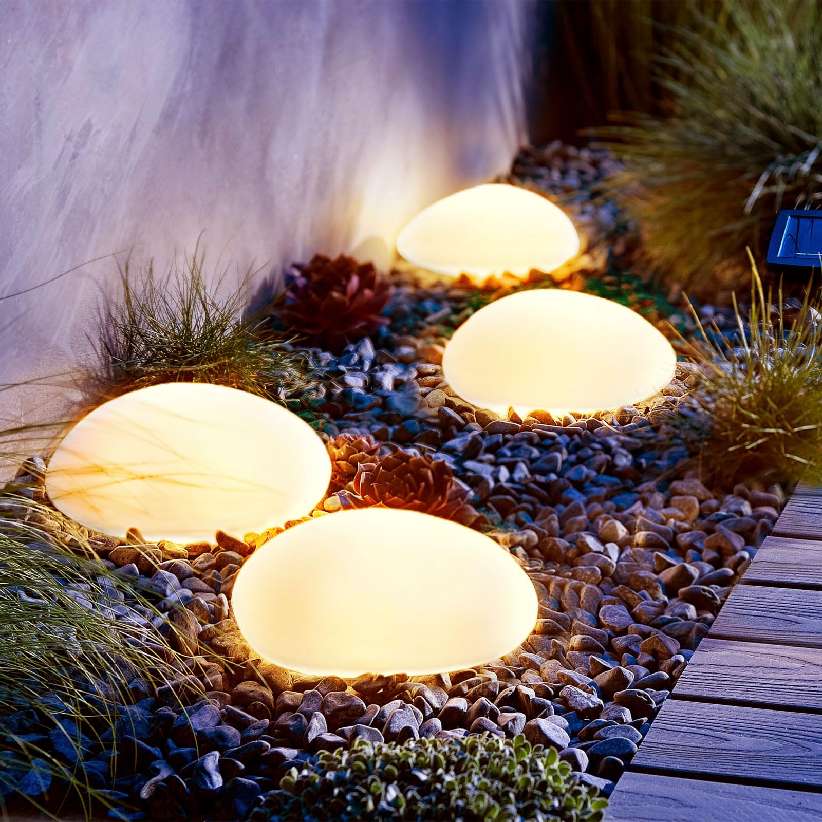 Waterproof Solar LED Garden Lawn Globe Light, Patio Landscape Ball Lights, Outdoor Ambient Garden LED Lamp