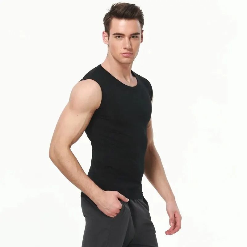 Mens Cotton Sleeveless Slim Fit Vest for Sports and Daily Wear