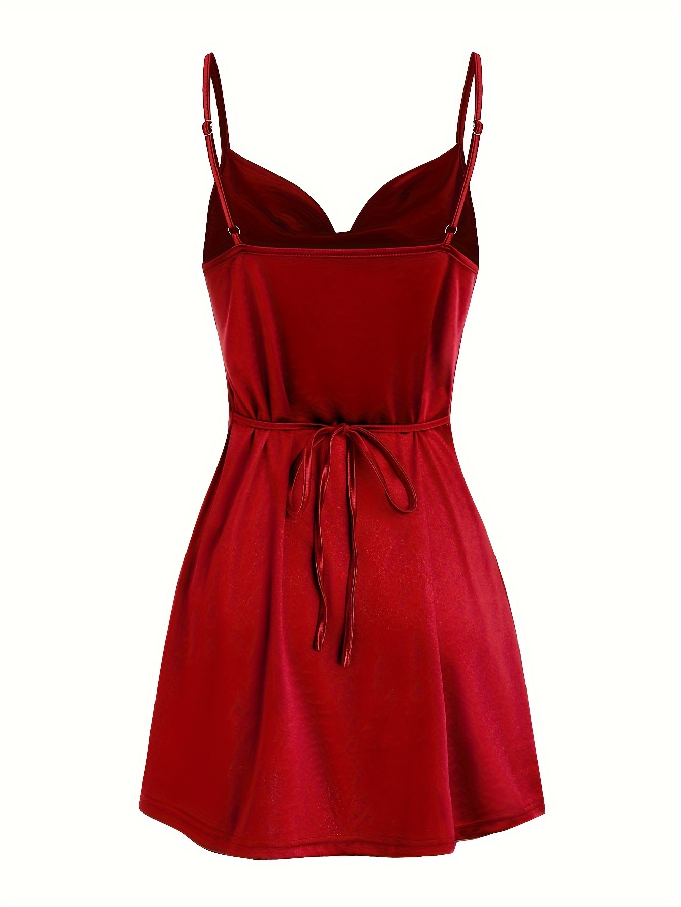 Voom Satin Hip Suspender Dress, Women's Dress for Parties, Elegant Satin Dress for Evening Wear, Sexy and Chic Design