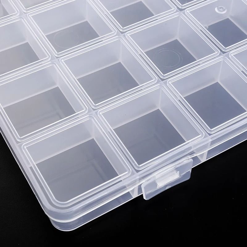 Clear Plastic Organizer Box For Jewelry, Earrings And Beads