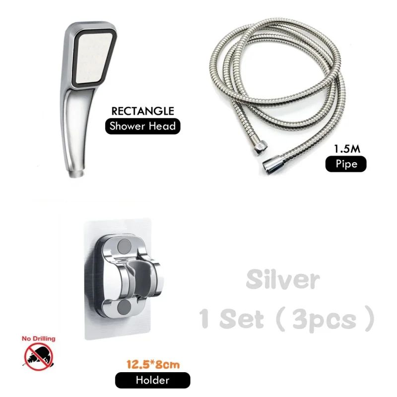 300-Hole High Pressure Handheld Shower Head with Hose