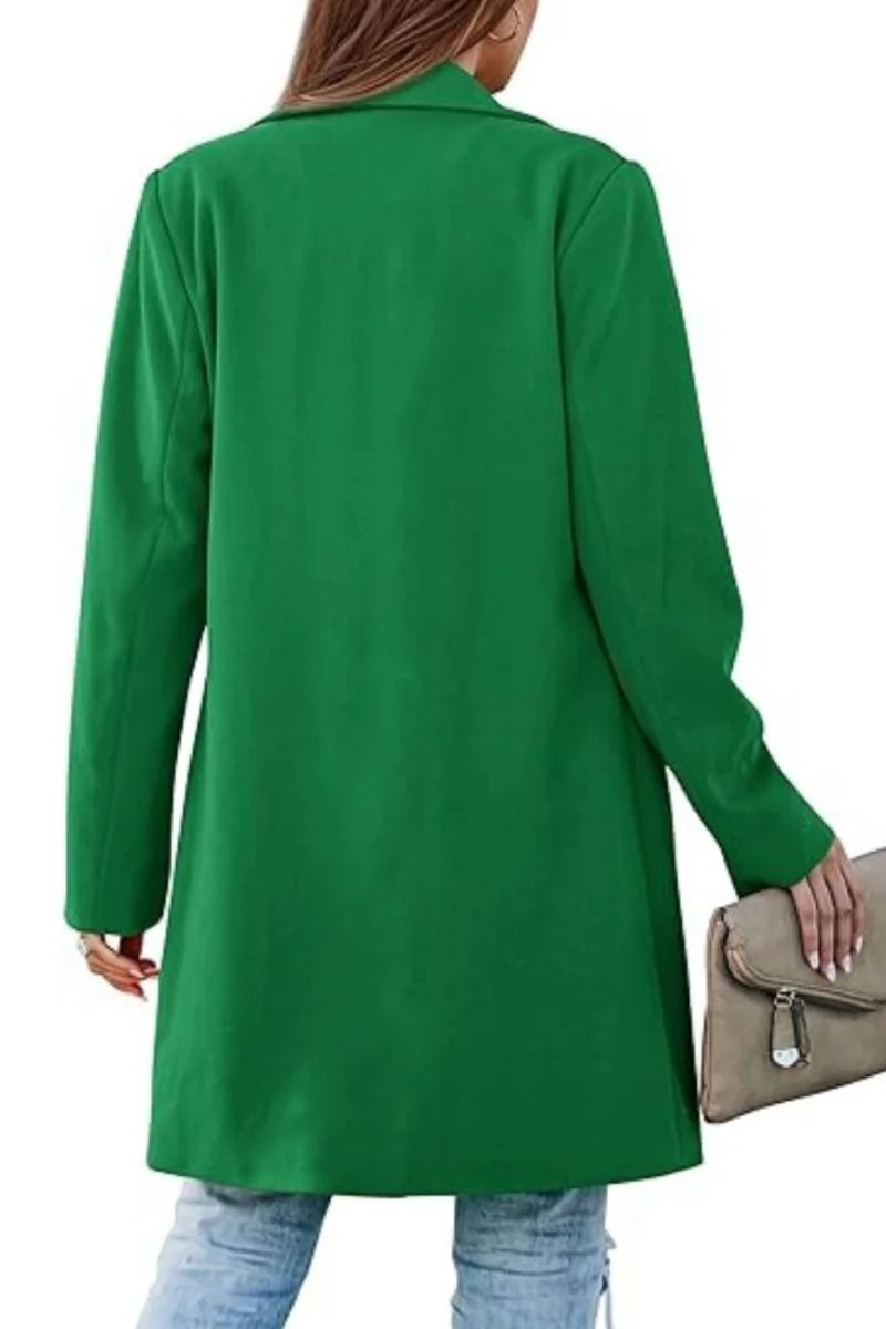 Elegant Double-Breasted Winter Wool Blend Coat