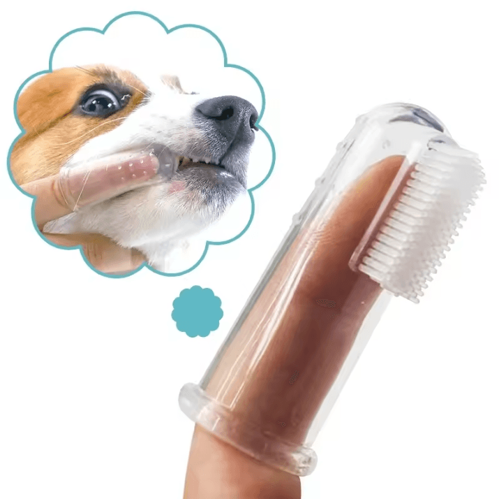 Super Soft Pet Finger Toothbrush – Silicone Pet Teeth Brush for Dogs and Cats with Bad Breath Dog Brush and Tartar Care