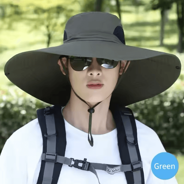 Breathable Mesh Sun Hat with Neck Flap UV Protection Fishing & Hiking Cap