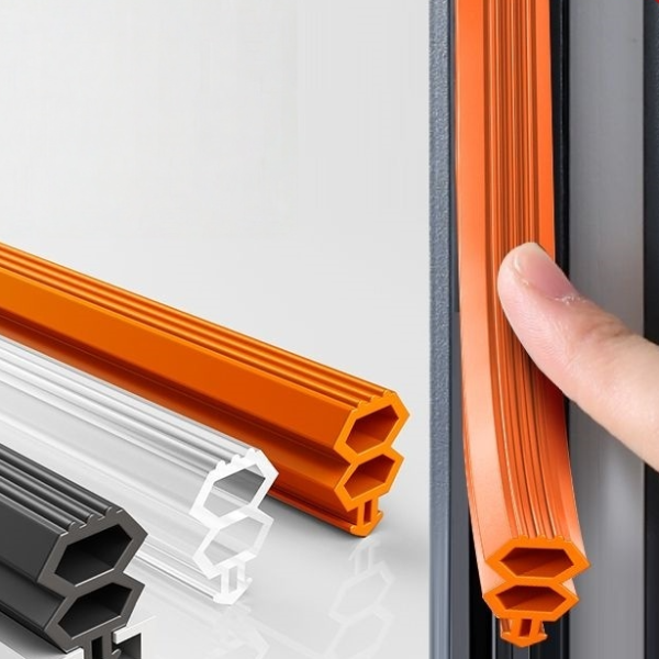 Weatherstrip Door Sealing Strip, Plastic Steel Window Seal, Draft Stopper for Energy Efficiency