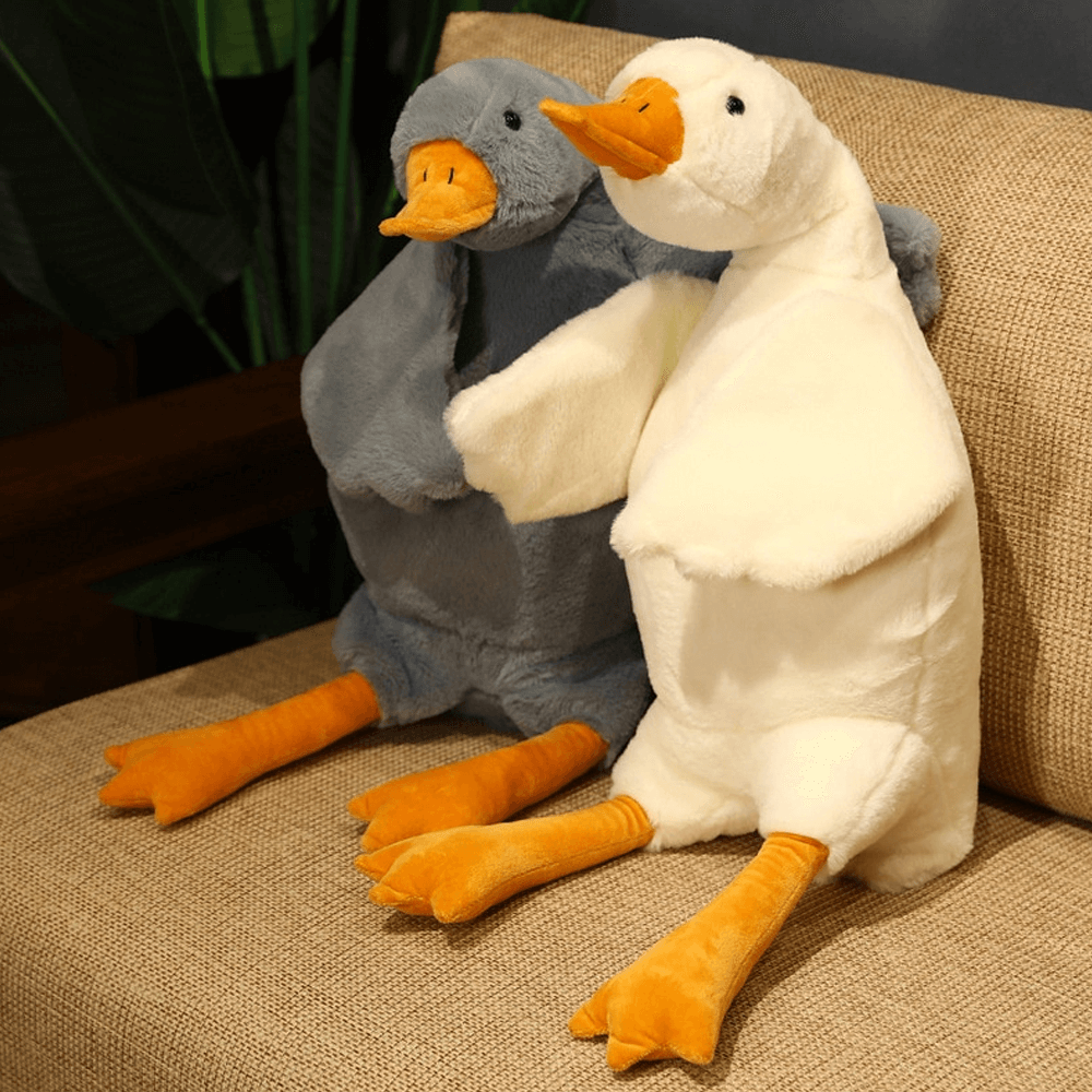 Giant Furry Duck Plush Toy - Cozy Giant Furry Plush for Kids & Teens