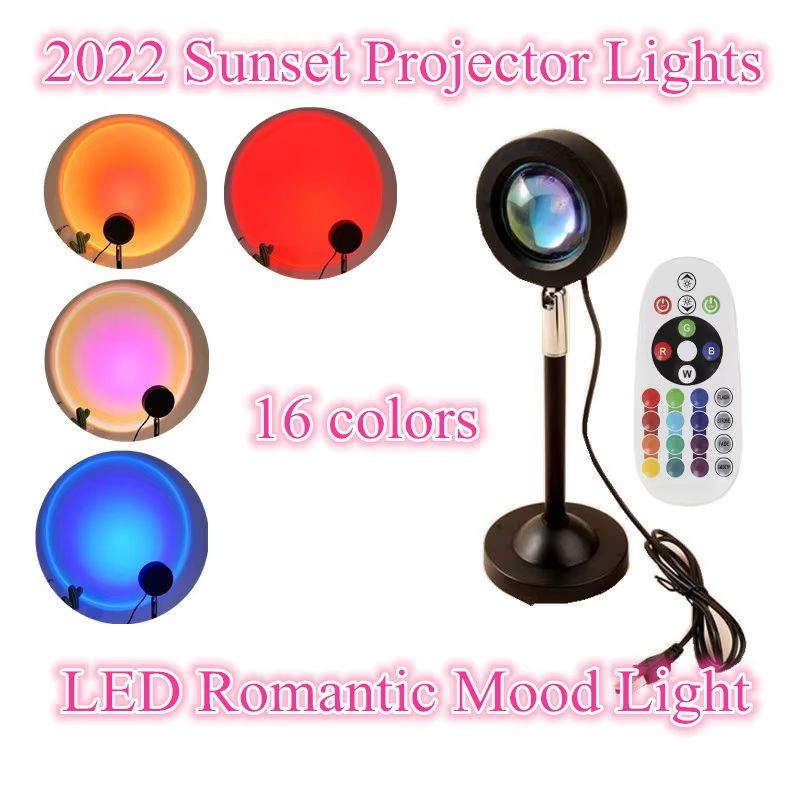 Sunset Glow LED Projection Lamp – Rainbow Atmosphere & Ambient Night Light