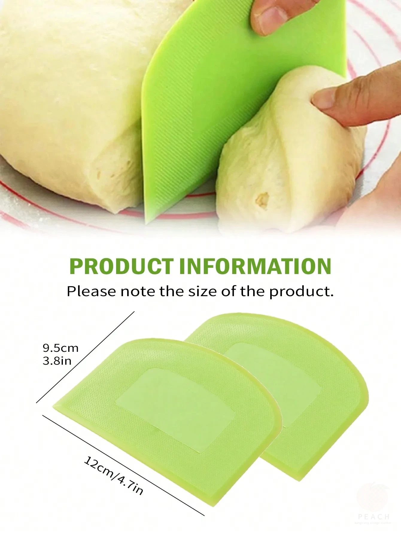 Piece Flexible Dough Scrapers – Food-safe Plastic Multipurpose Bench Scraper Set for Bread and Pizza Dough