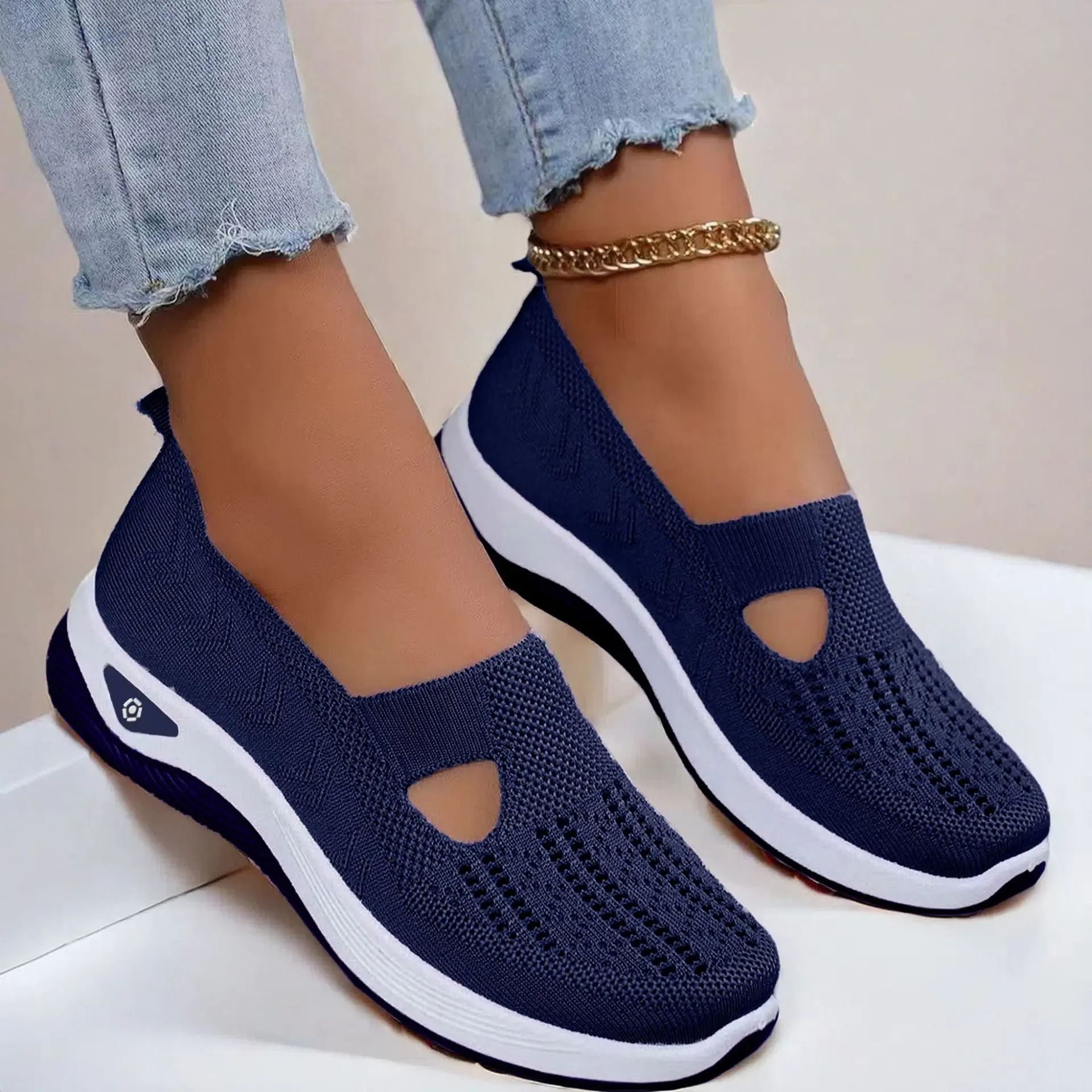 Summer Women Breathable Anti Slip Soft Bottom Casual Walking Shoes