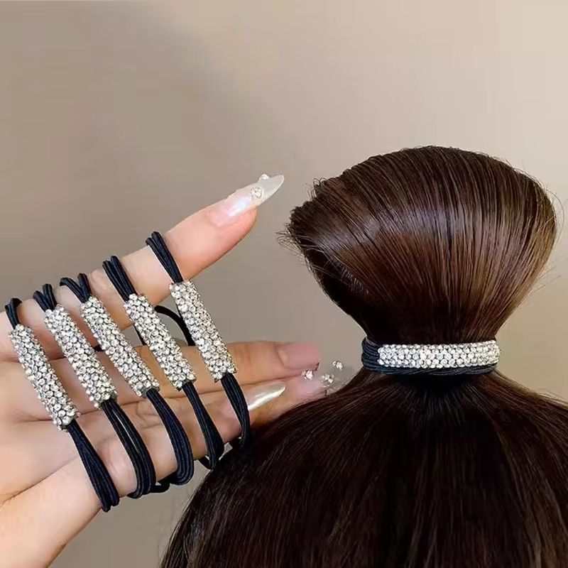 SparkleHold Rhinestone Stretch Hair Rope – High Elasticity Bling Hair Tie (Women & Girls)