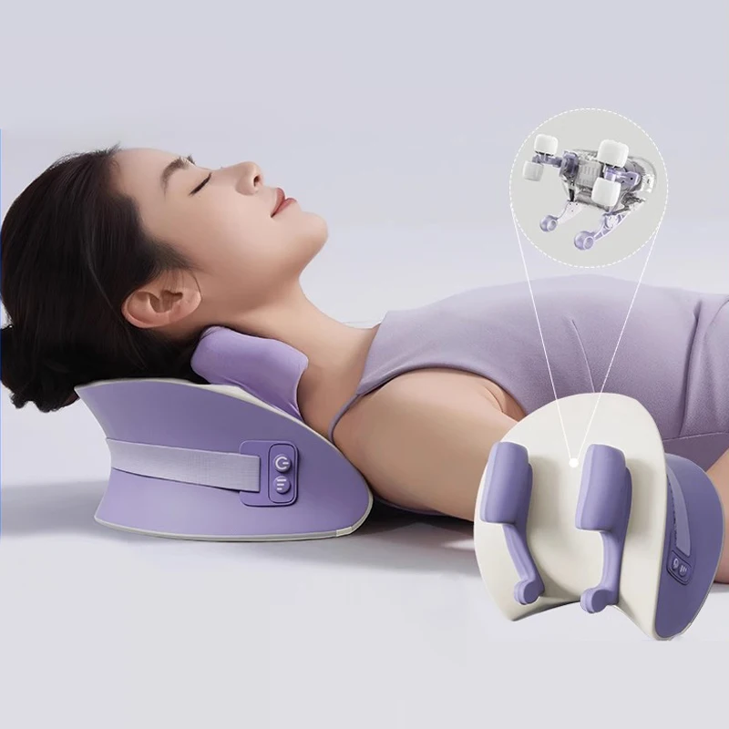 NEW Neck Cervical Massage Pillow Rechargeable, 6D Ergonomic Neck and Shoulder Massager, Knead Waist Leg Trapezius Massag