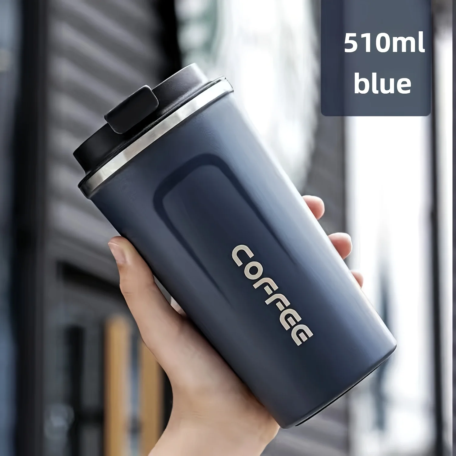 Stainless Steel Thermos Travel Cup, Durable Vacuum Insulated Coffee Mug, Leak Proof Matte Double Wall