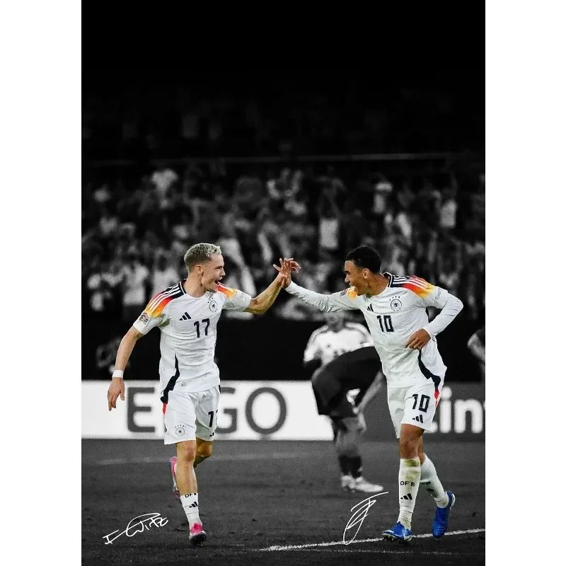 Modern Soccer Player Canvas Wall Art Football Poster Print