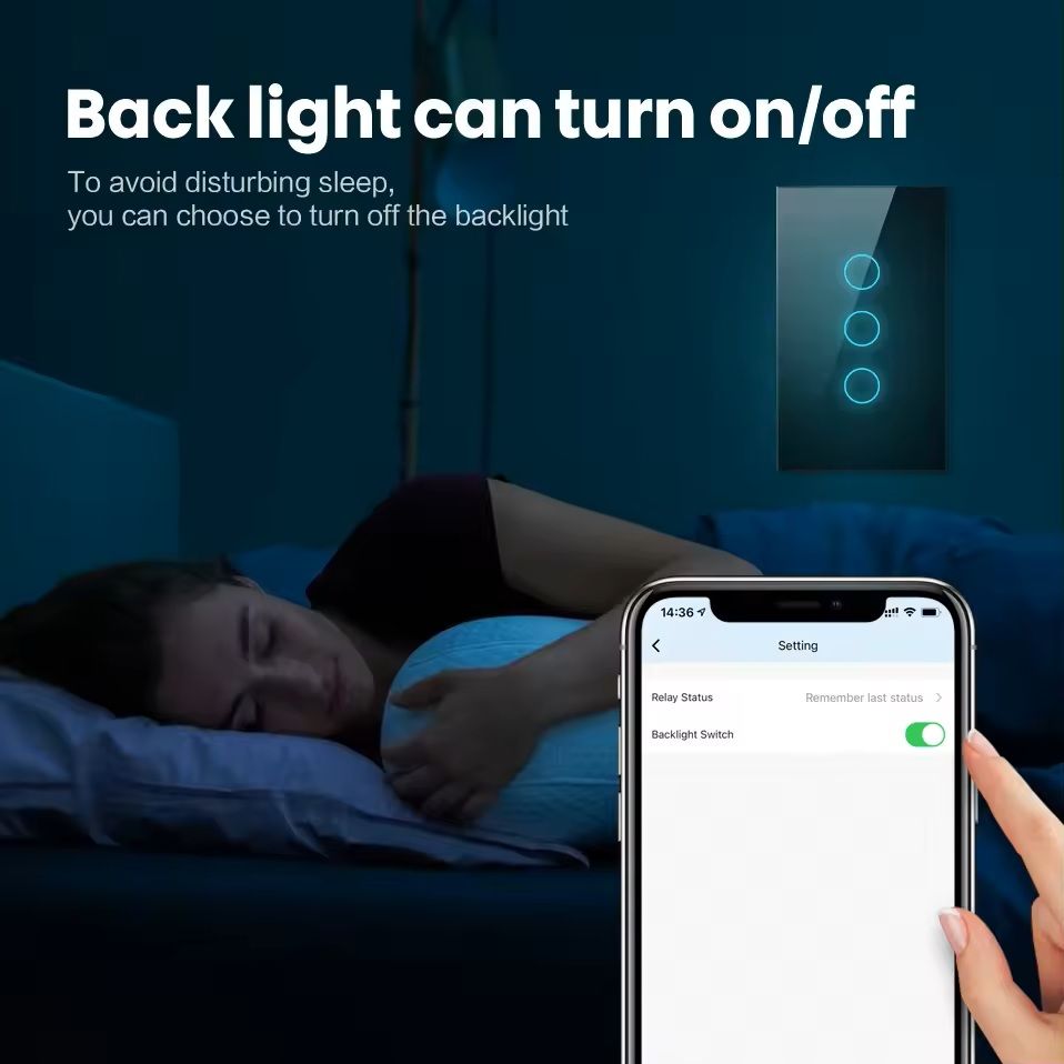 WiFi/Zigbee Smart Light Switch – Touch Control, No Neutral Wire Required, Compatible with Alexa & Google Home