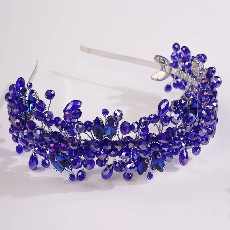 Women Rhinestone Bridal Tiara Headband Handmade