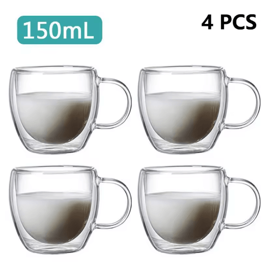 Transparent Heat-Resistant Glass Tumbler Creative Coffee Whiskey and Cocktail Mug