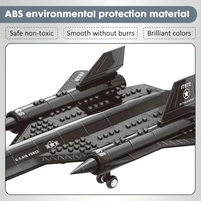 SR-71 Blackbird Spy Plane – Technical Military Building Set – High-Yield Strategic Interaction Hub