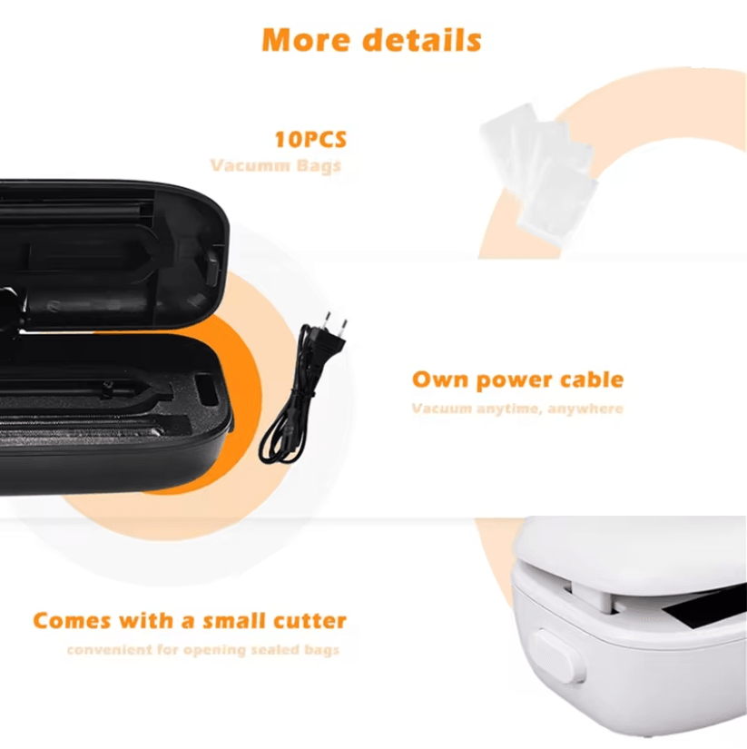 FreshGuard Vacuum Sealer with 10 Bonus Bags