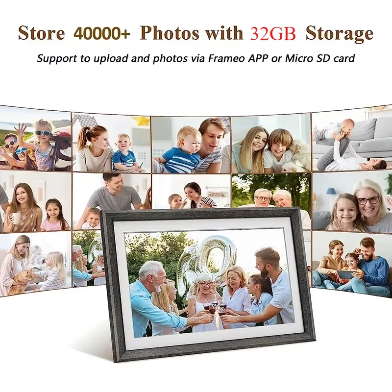 HD Touch Screen Digital Picture Frame, WIFI Frameo Smart Photo Album