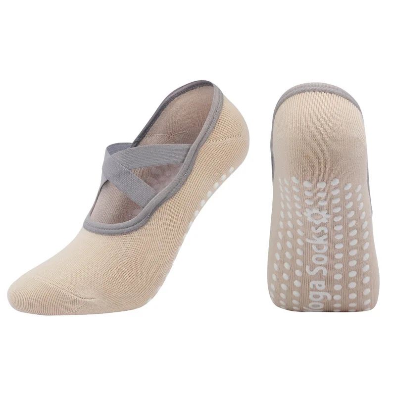Professional Womens Backless Yoga Socks – Silicone Anti-Slip Ballet & Pilates Grip Socks