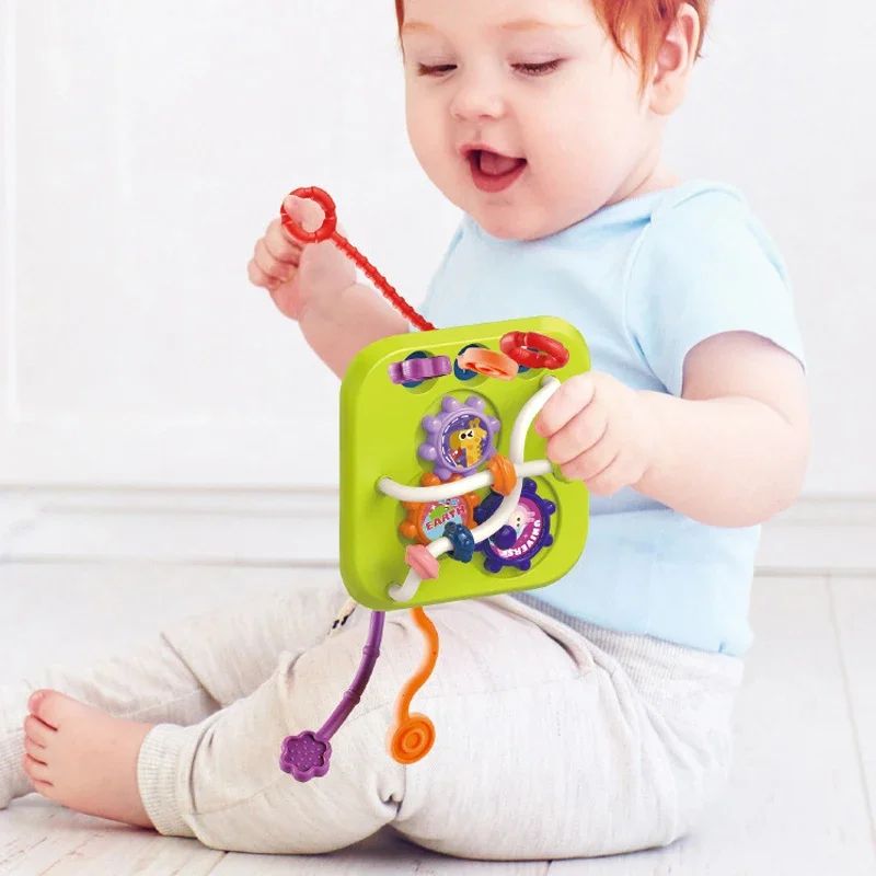 Montessori Sensory Learning Toy for Babies 0–12 Months – Colorful Sorting Blocks for Early Development
