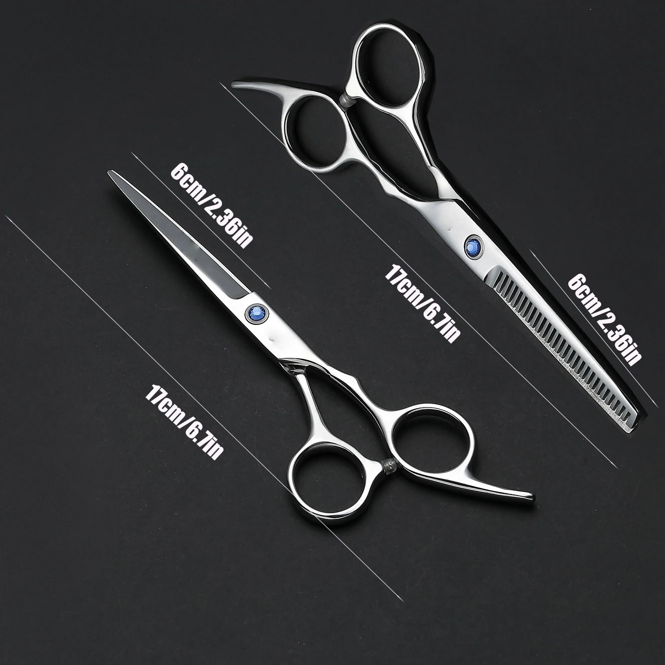 Professional Barber Hair Cutting Scissors Thinning Shears Kit, Stainless Steel Texturing Salon Razor Edge Scissor