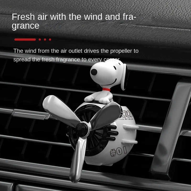 Aromatherapy Fragrance Piece, Cute Snoopy Anime Car Air Freshener, Perfume Clip Decor Accessories