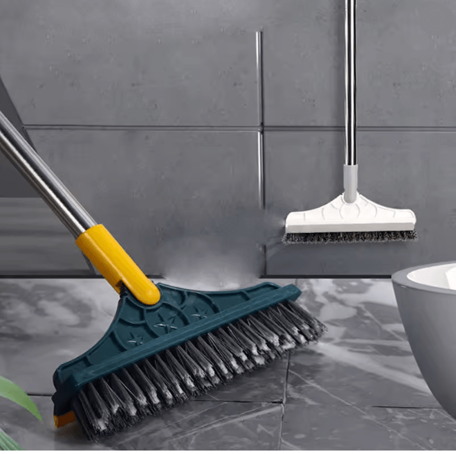 CleanReach Long Handle Floor Cleaning Brush for Bathroom Tile and Walls