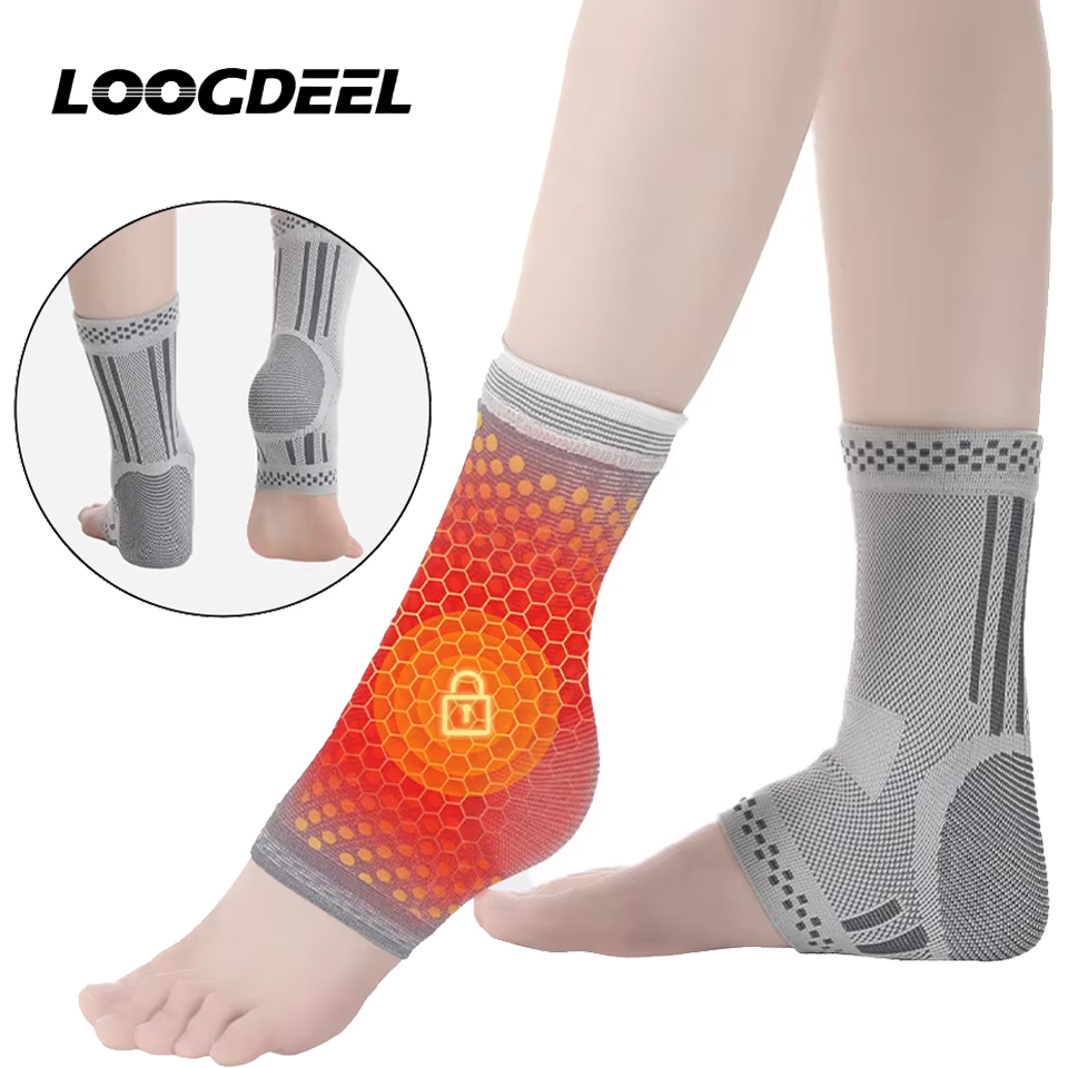 Unisex Graphene Ankle Brace, Wormwood Heating Compression Foot Warmer, Coldproof & Windproof Ankle Pads