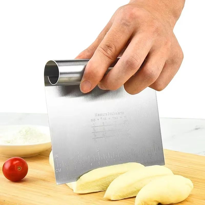 Professional Stainless Steel Cake Scraper Buttercream Edge Cake Smoother Tool Baking Pastry Spatula