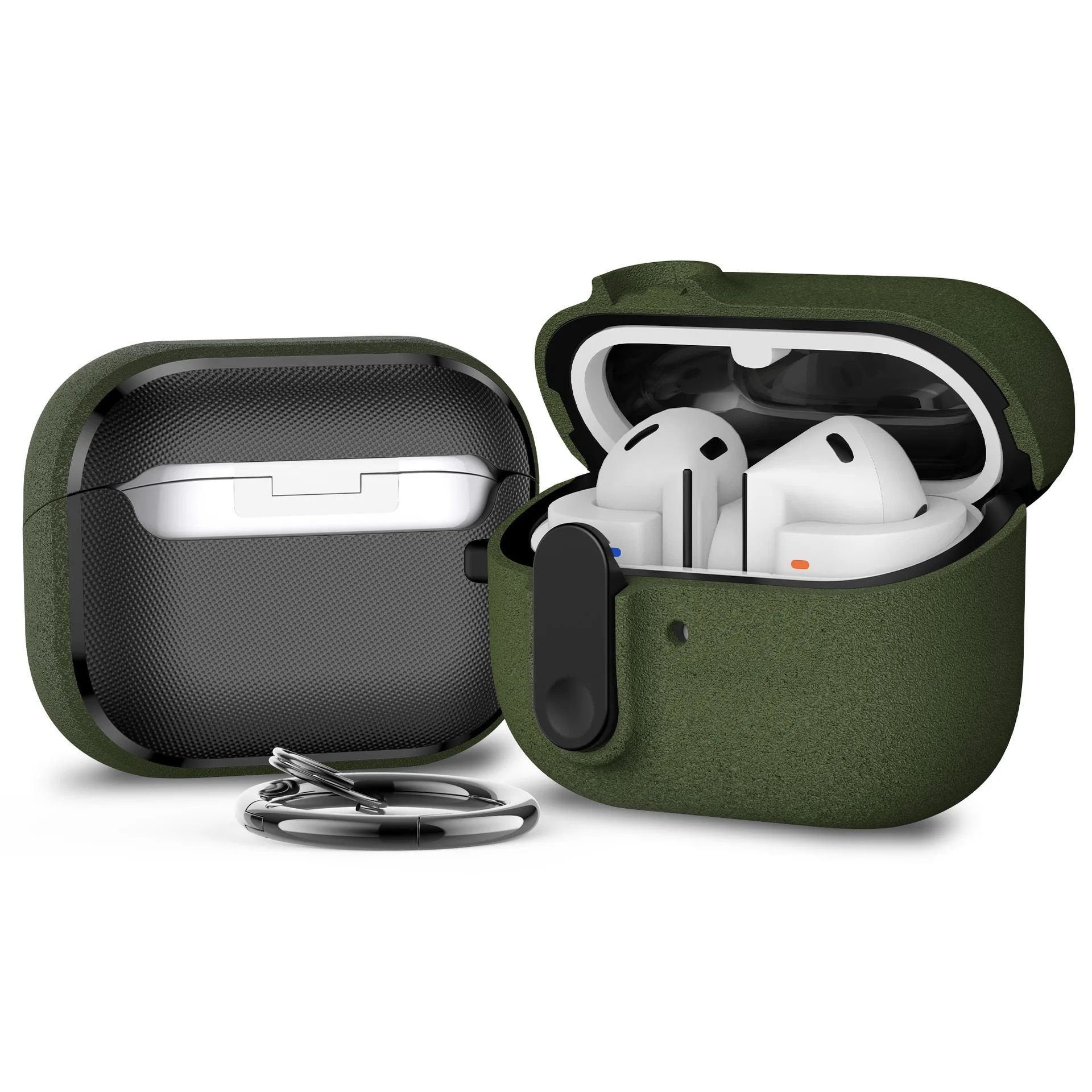 Locking Galaxy Buds 3 case with Keychain Clip, Shockproof Protective Cover (Fits Buds 3 / Buds 3 Pro)