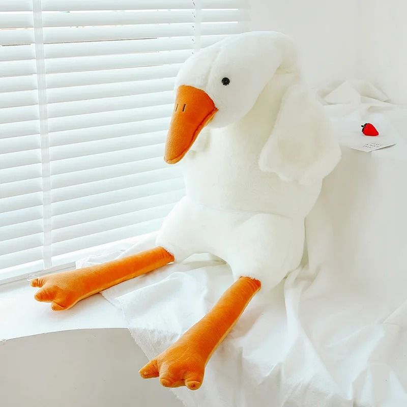 Big White Goose Throw Pillow Plush Toy Sleep Bed Birthday Gift Stuffed Doll