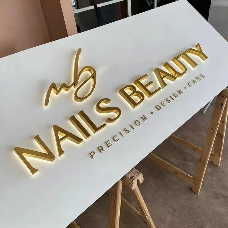 Custom 3D LED Business Sign Backlit Shop Letters for Salon and Storefront Branding