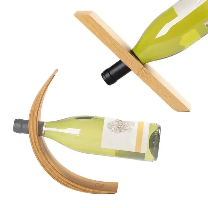 Bamboo Wine Bottle Balance Stand