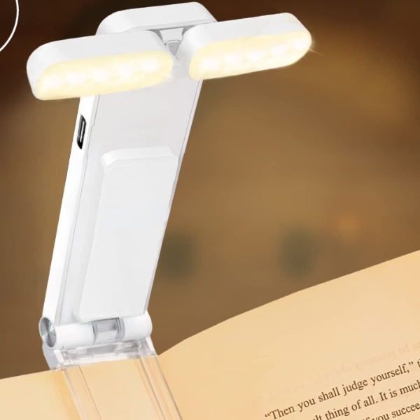 USB Rechargeable Clip On Reading Light Bookmark Lamp for Reading in Bed