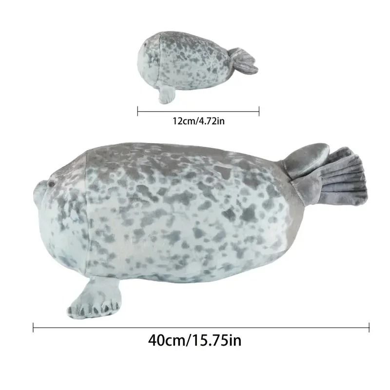 Mother and Son Seal Plush Toy Set with Zipper Design 40 Inch