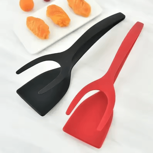 2-in-1 Egg Spatula Tongs – Pancake & Egg Flipping Tool