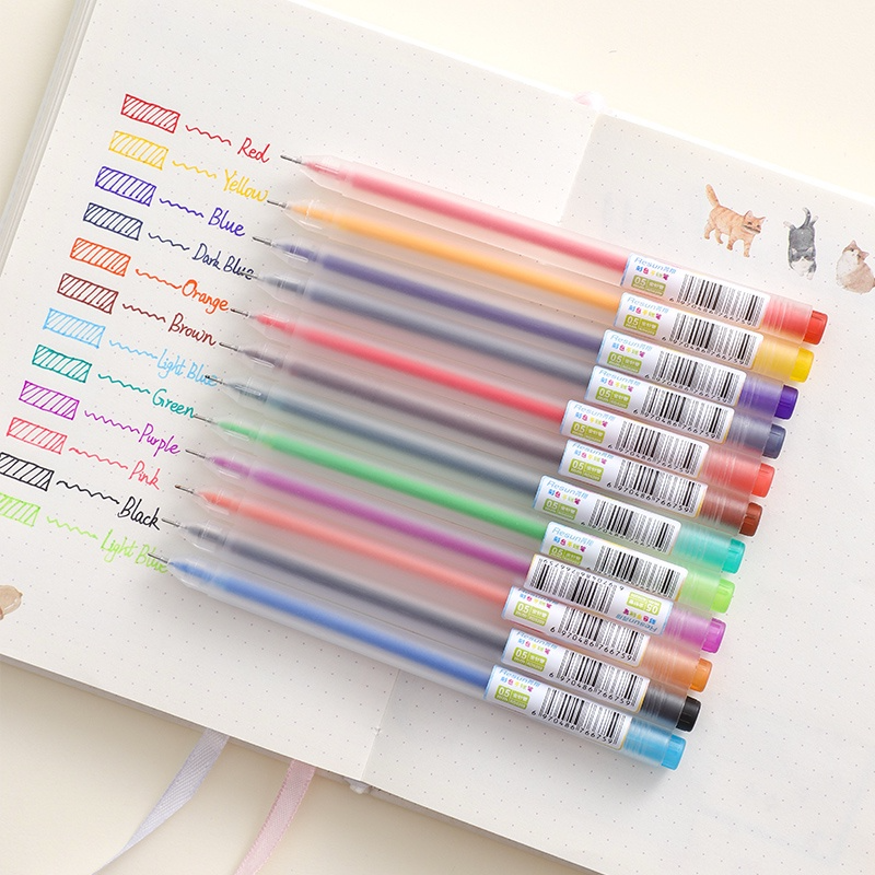 Colors Gel Pens Set, Smooth Writing Pens, Vibrant Colors for Student Study, Diaries, Crafts, Back to School Supplies